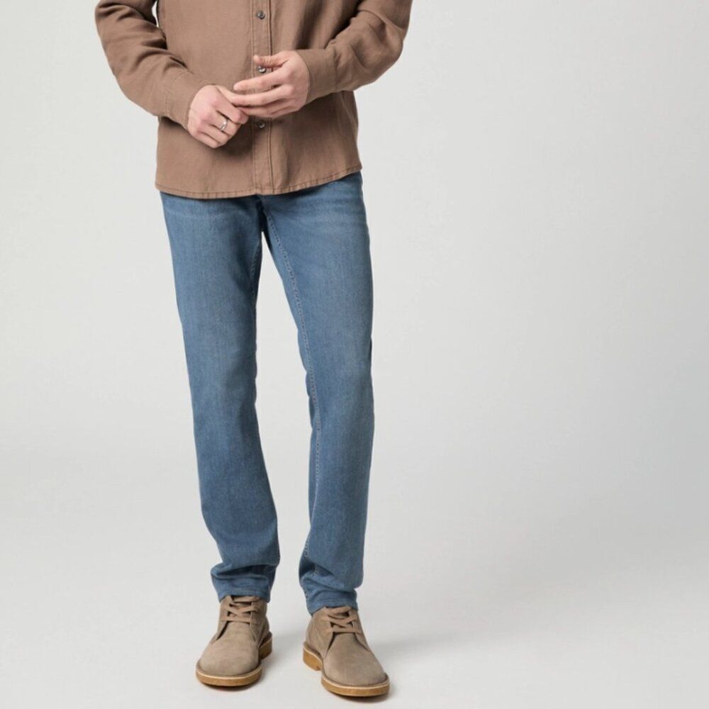 Like New! PAIGE Men's Transcend Federal Slim Straight Jean in Josh Wash Size 34